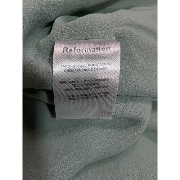 Reformation 'Westerly' Green Square Neck Dress Size 0 - Picture 5 of 5